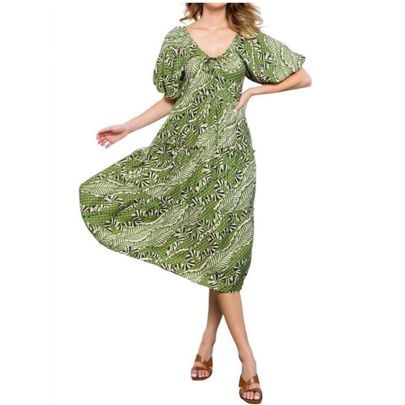 New with tags - THML floral botanical dress - size small - Picture 4 of 7